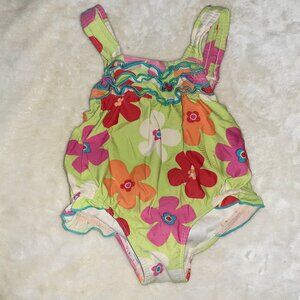 CARTERS 1 PC SWIMSUIT FLORAL BATHINGSUIT SWIM DIAPER-BABY GIRLS SIZE 12 MONTHS